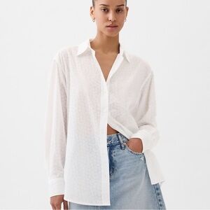 GAP Sheer Floral Big Shirt NWT